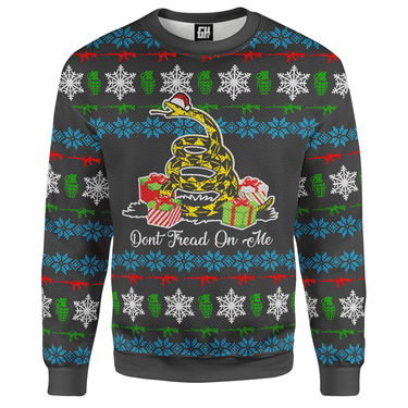 Don't Tread On Me Sweater Greater Half S Black